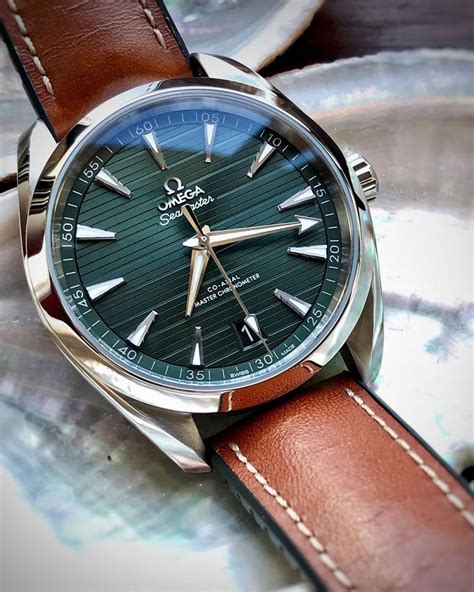 omega seamaster aqua terra leather band|omega alligator leather strap.